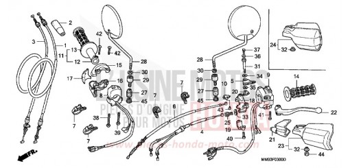 COMMUTATEUR/CABLE XL600VL de 1990